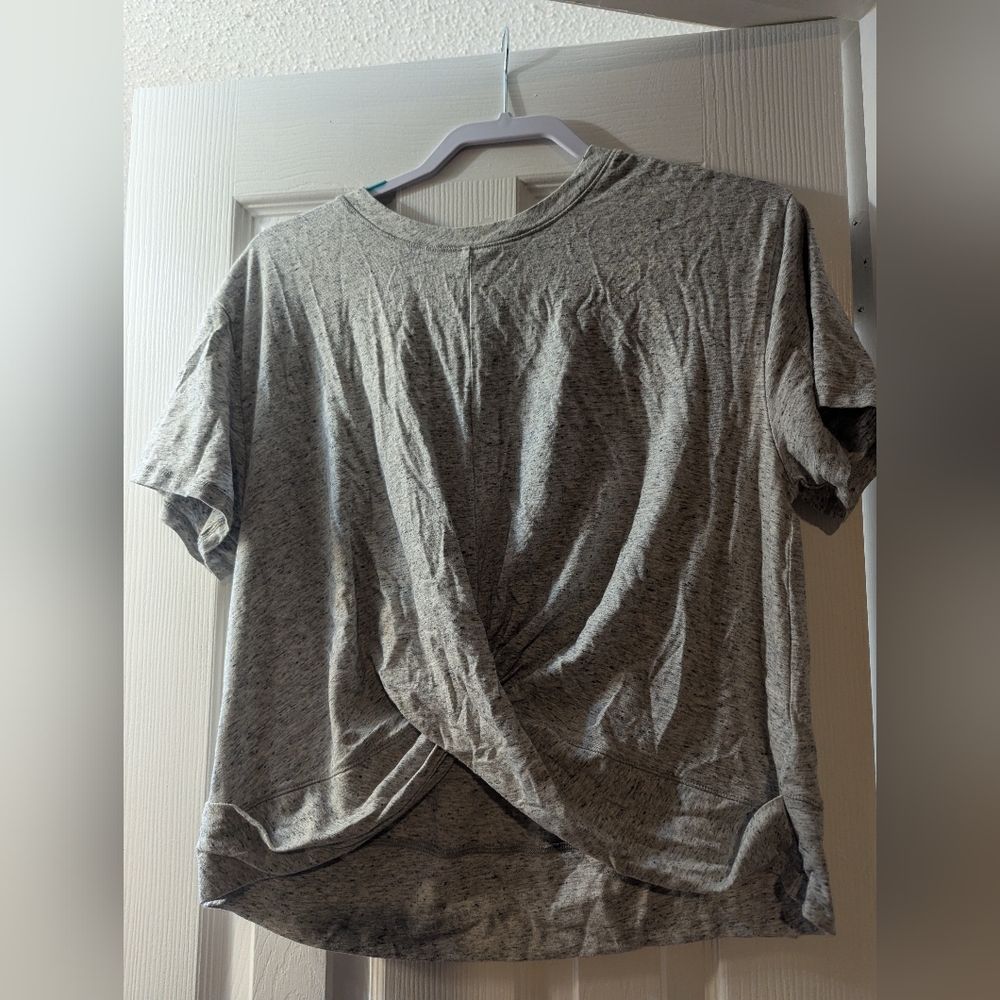 Calia Gray Twist Front T-Shirt